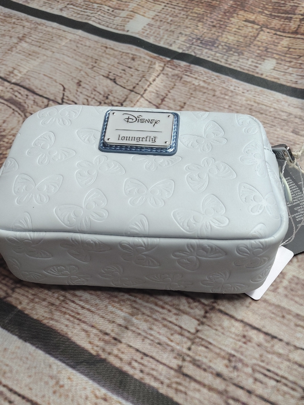 Loungefly White Embossed Butterfly Mini Bag